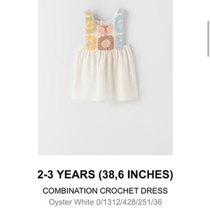 Zara Kids Crochet Dress